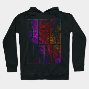 Oakland, California, USA City Map Typography - Colorful Hoodie